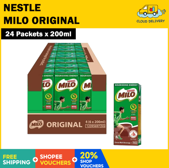 Nước uống đóng gói Nestle Milo (24 gói x 200ml) - Hạn sử dụng: 31 tháng 1 năm 2027